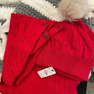 Sweater , hat , scarf and glove set